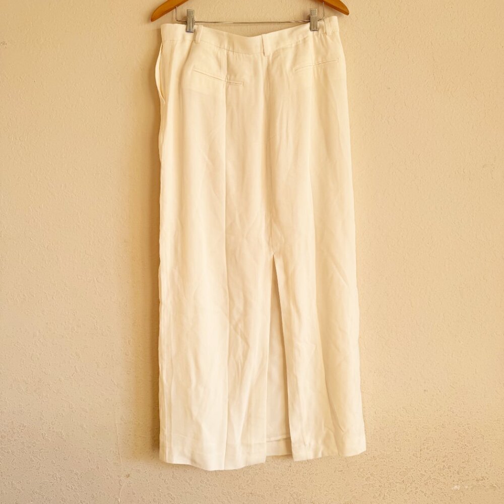 J. Crew Trouser Ivory Maxi Skirt Size 12 - Picture 5 of 6